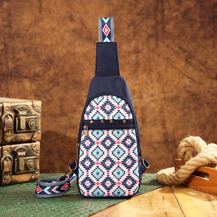 Wholesale Aztec Bohemian chest bag crossbody shoulder bag women' s bag