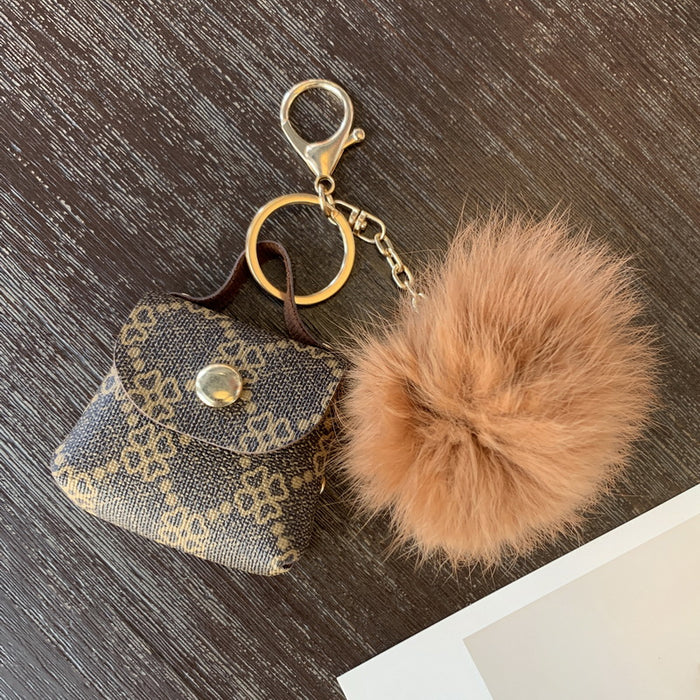 Wholesale Hair Ball Keychain Bag Accessories Mini Luggage Pendant Backpack Accessories JDC-KC-JF001