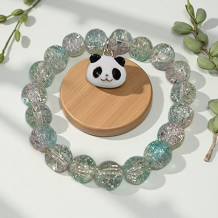 Wholesale Colorful glass bead bracelet with niche design, versatile crystal bracelet, colorful accessories