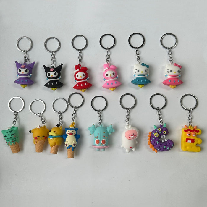 Wholesale Cartoon keychain pendant, doll, PVC backpack, cute little gift, key pendant