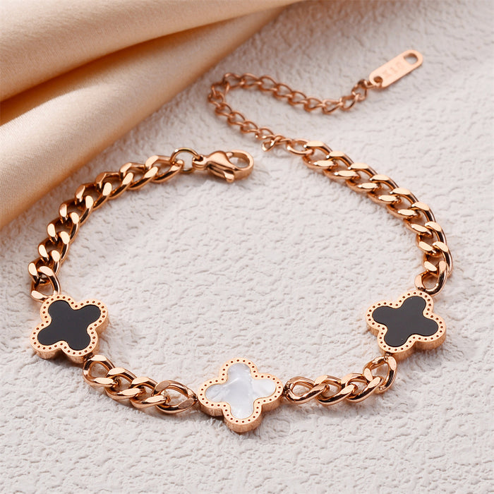 Wholesale Fashionable Lucky Titanium Steel Bracelet for Women, Light Luxury, High End, Versatile Bracelet, Bracelet, Accessories