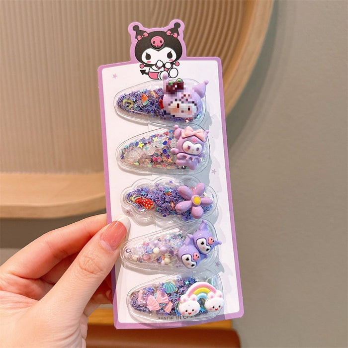 Wholesale Cartoon Children's Soft Glue Hair Clip Set JDC-HC-Jiangx004