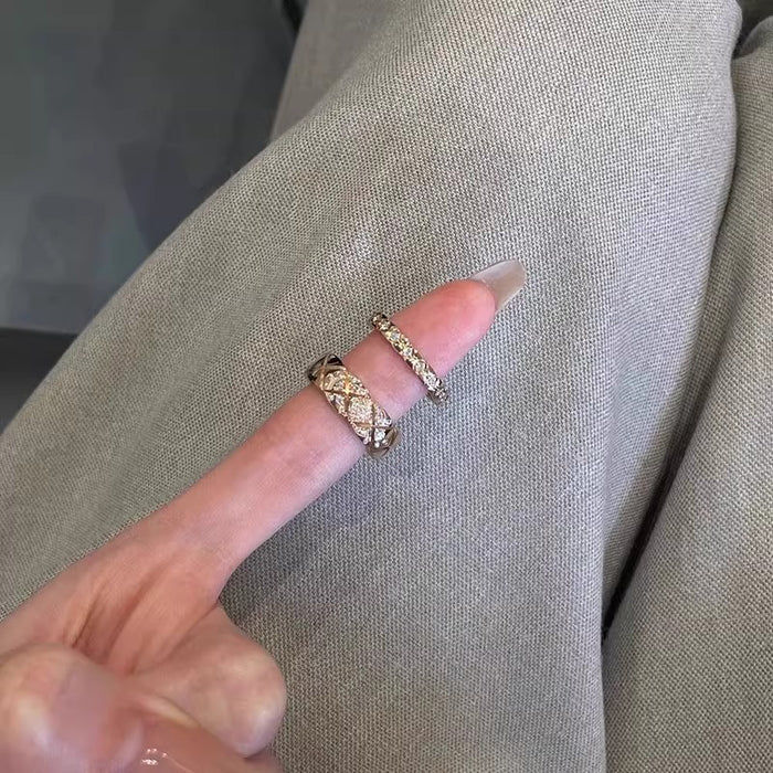 Wholesale Tweed Style Quilted diamond Rings for Women