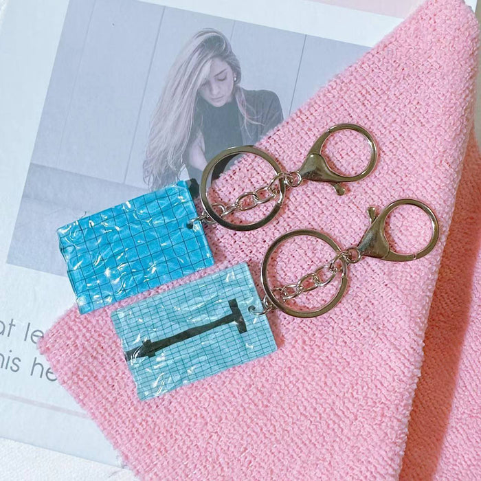 Wholesale Acrylic swimming pool keychain backpack creative pendant