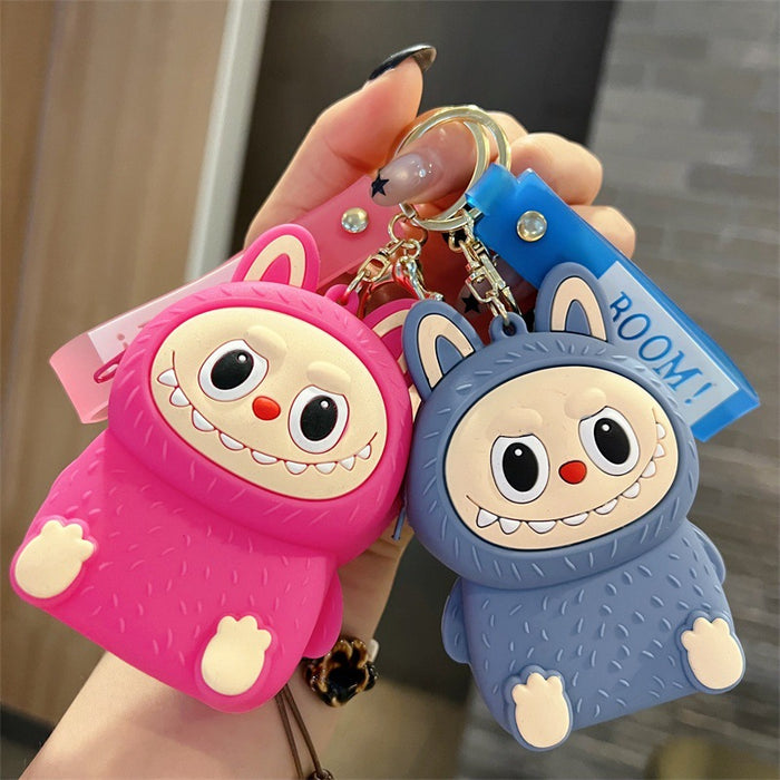 Wholesale Cute sitting cartoon character coin purse keychains