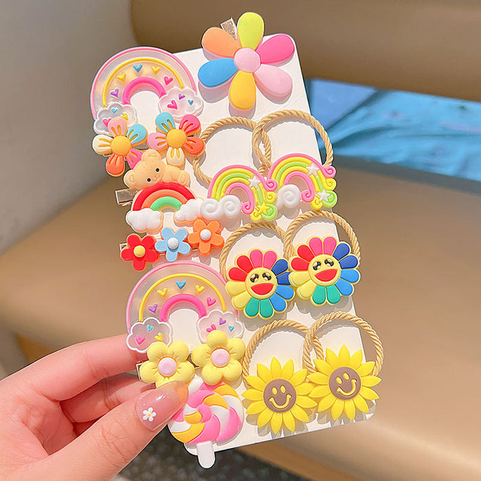 Wholesale Children's Cartoon Hairpin and Hair Rope Set JDC-HC-Jiangx006