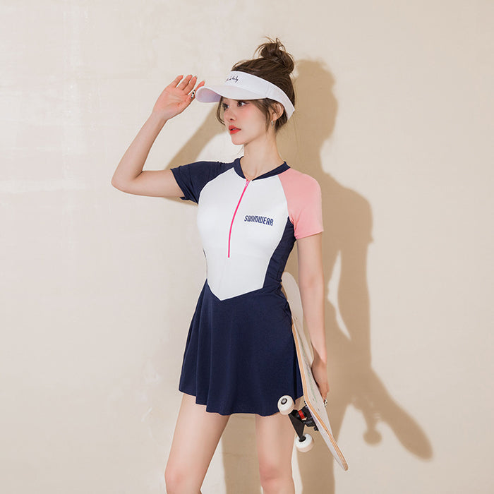 Wholesale Wholesale new belly covering slimming hot spring one-piece swimsuit conservative swimsuit swimsuit