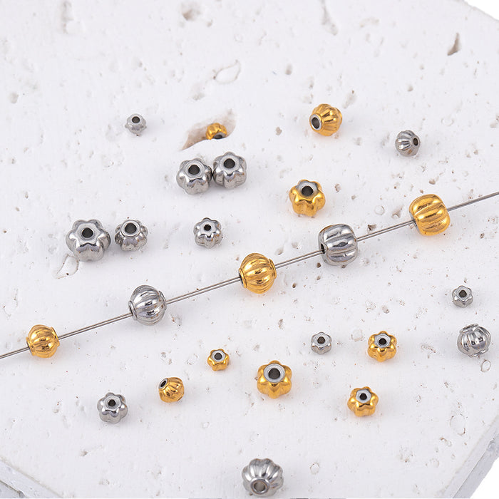 Wholesale Stainless steel hole bead lantern hole bead angular scattered bead separated bead handmade DIY bracelet bracelet bracelet bracelet bracelet