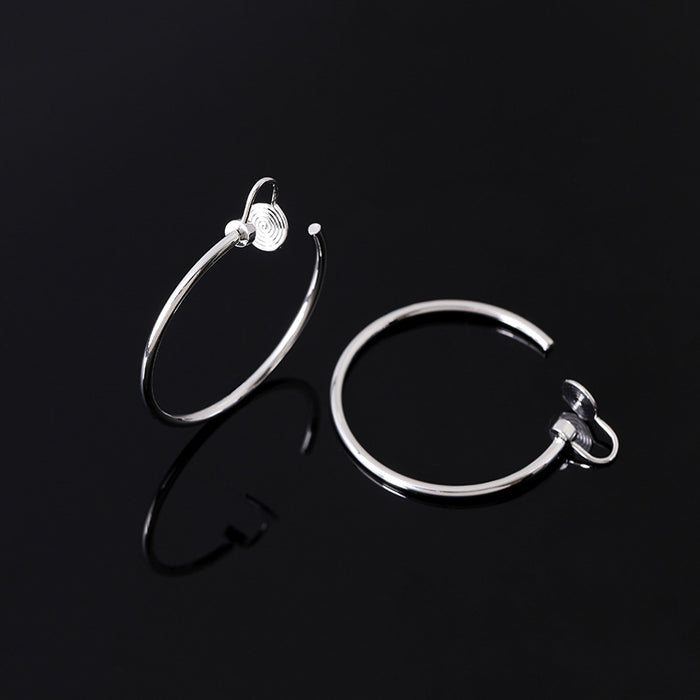 Wholesale Ear Clip No Ear Holes Hong Kong Wind Ring Ear Stud Earrings