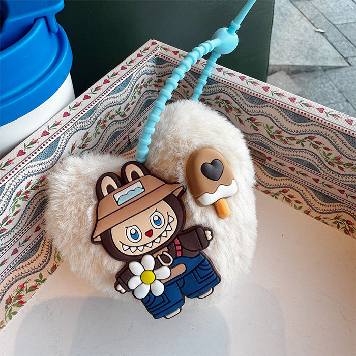 Wholesale Cartoon Funny Zoo Plush Doll Keychain Accessories Creative Cute Couple Best Friend Bag Pendant