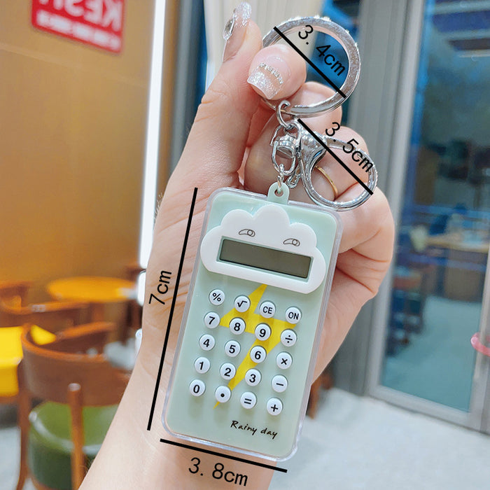 Wholesale Plastic Cartoon Lightning Calculator Keychain JDC-KC-ShuoT021