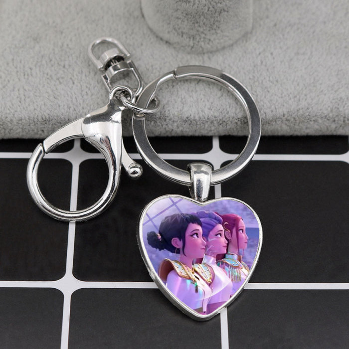 Wholesale Cartoon Heart Pendant Keychain Charm