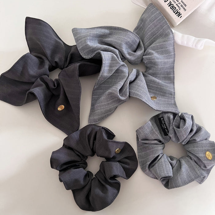 Wholesale Premium Gold Label Striped Square Scarf Hair Hoop Ponytail Disc Hair Headrope Hair Rope Hair Accessories