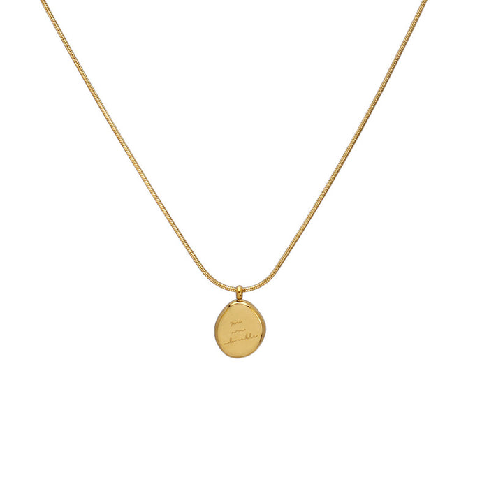 Wholesale Pendant necklace, high-end titanium steel lock chain, light luxury niche sweater chain