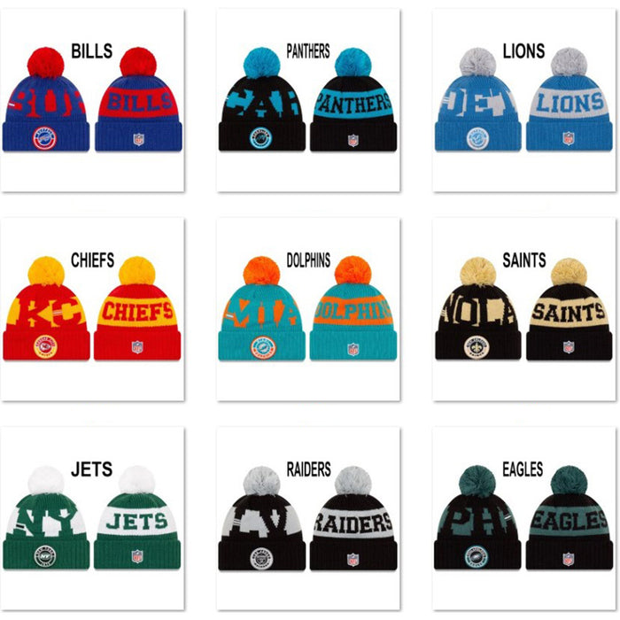 Wholesale Wool Knitted Hat Rugby Game Hat Sports Big Letter Warm Hat