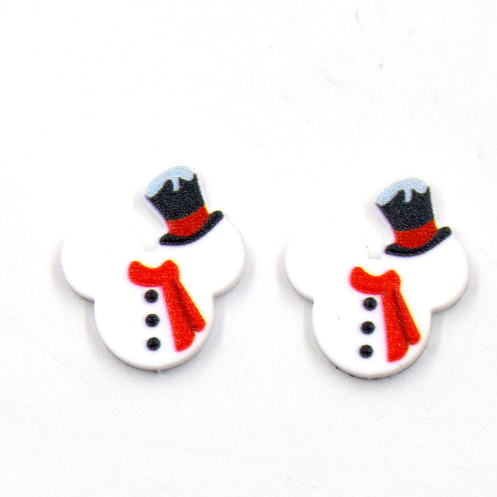 Wholesale Christmas Earrings Holiday Acrylic Mickey Christmas Hat JDC-ES-XYan013