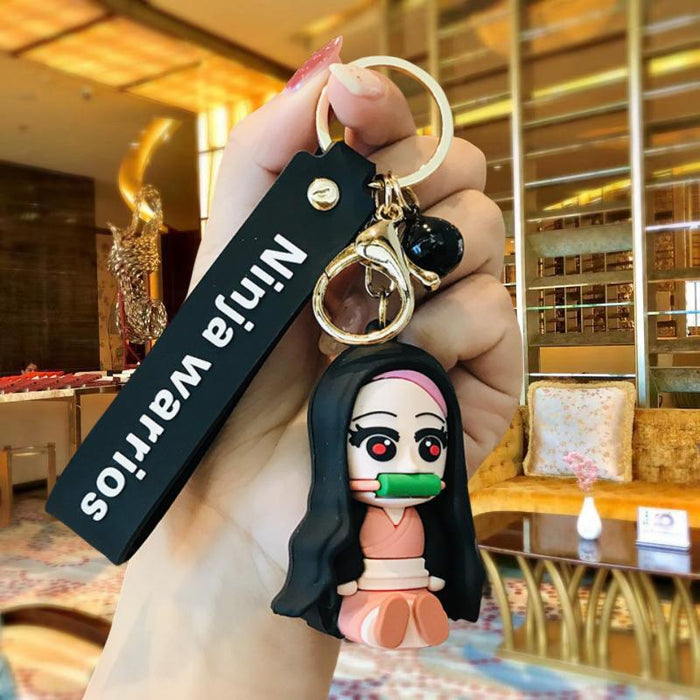 Wholesale Silicone Cartoon Doll Keychain JDC-KC-MingT201