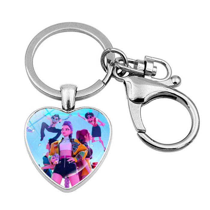 Wholesale Cartoon Heart Pendant Keychain Charm