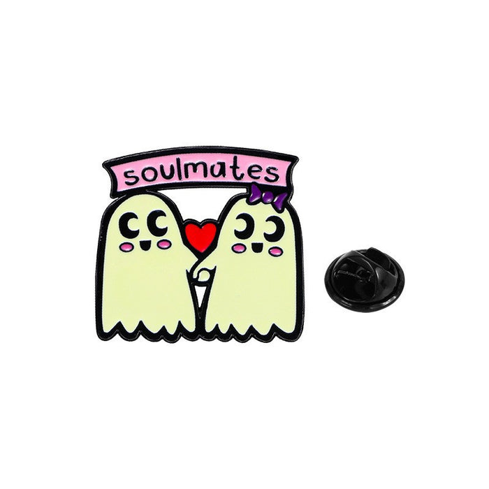 Wholesale  Series Brooch Pumpkin Skull Ghost Alloy Oil Dropping Metal Cartoon Punk Horror Badge