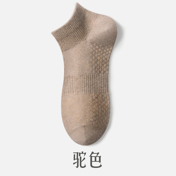 Wholesale Cotton yarn boat socks breathable short socks