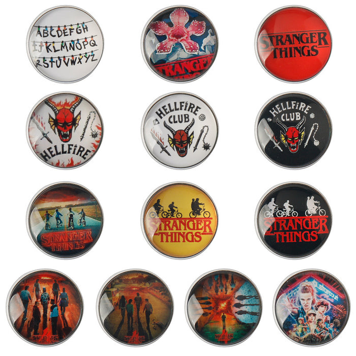 Wholesale Fashionable film and television peripheral alloy round brooches