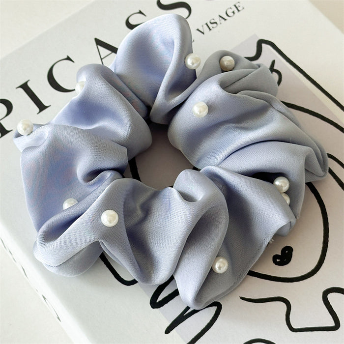 Wholesale hair accessories solid color fabric pearl hair ring headdress