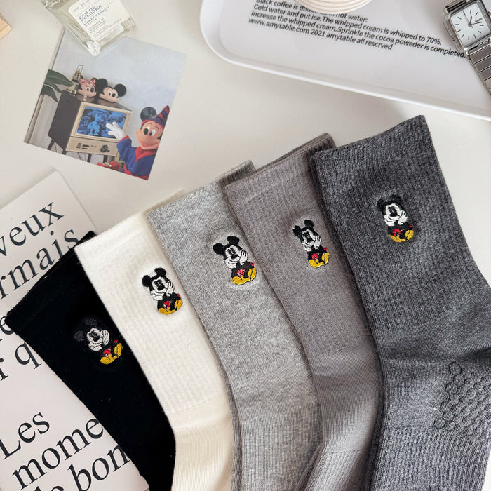 Wholesale Letter women's socks new embroidered socks cute stripes