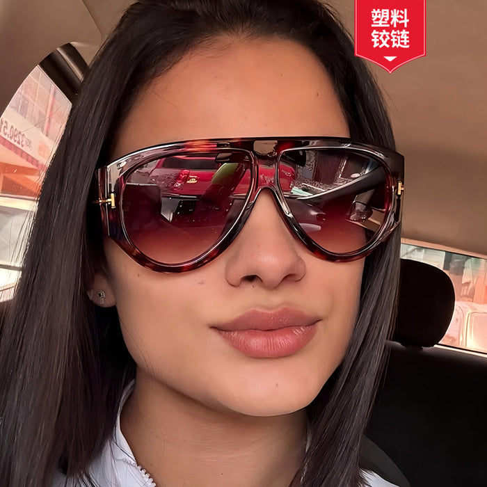 Wholesale Large Frame T-shaped Sun Protection Sunglasses