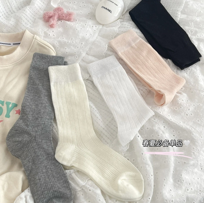 Wholesale Socks, thin mesh breathable stacking socks, super breathable and versatile mid tube socks