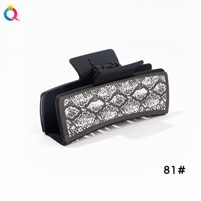 Wholesale  leopard print retro square Hair Clips