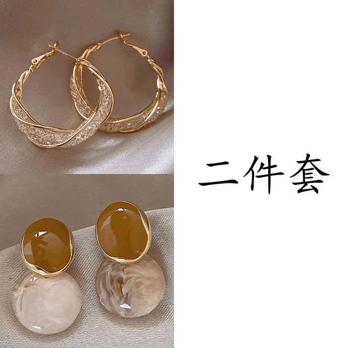 Wholesale Retro Cat' s Eye  Hoop Earrings