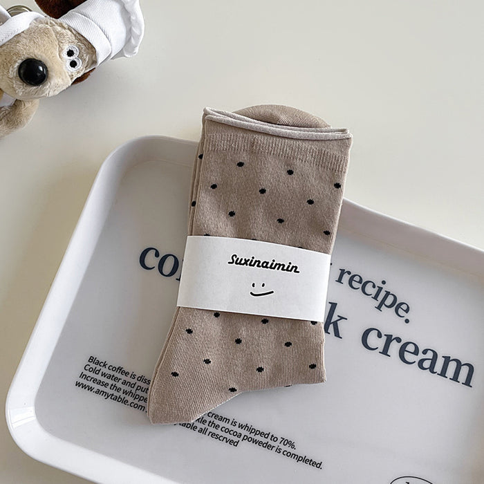 Wholesale Socks children retro rolled edge mid tube socks artistic socks