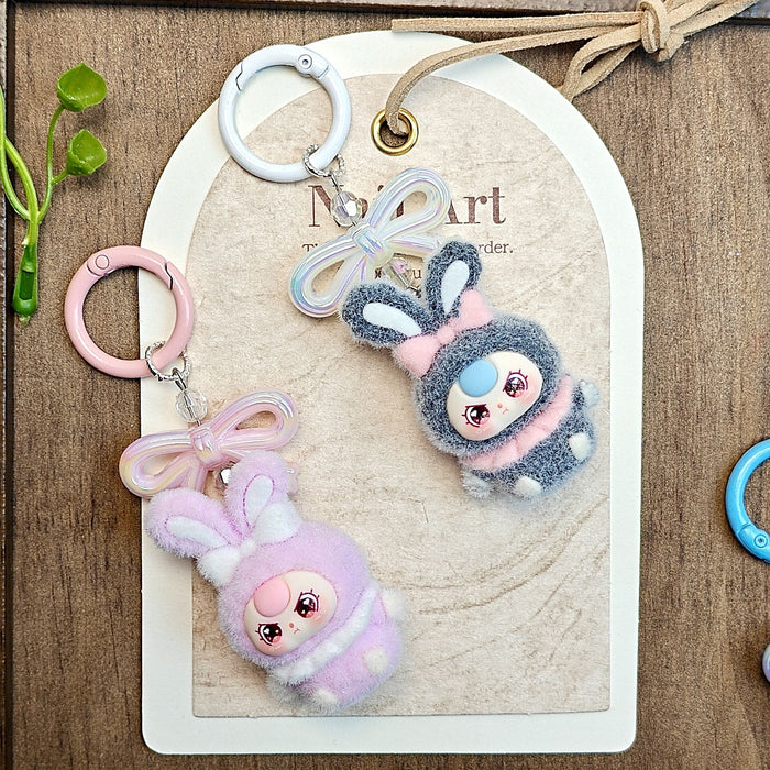 Wholesale Cute flocked doll accessories  cartoon-style keychains