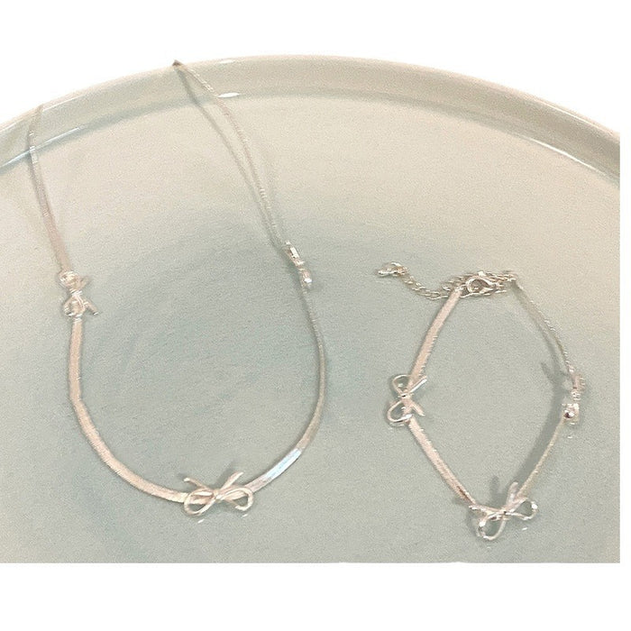 Wholesale Bow Snake Bone Chain Women's  Clavicle ChainAll-match Necklace