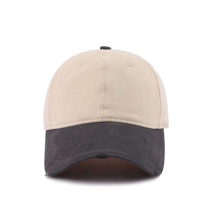 Wholesale New customizable hat, color blocked duckbill cap, versatile sports baseball cap