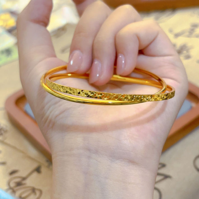 Wholesale Versatile Double Ring Bracelet Double Ring Bracelet Imitation Gold Bracelet