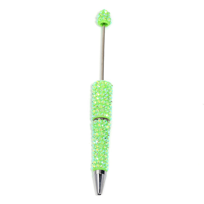 Wholesale Creative DIY full diamond beaded ballpoint pen multicolor plastic beaded pen hand-set diamond beaded pen