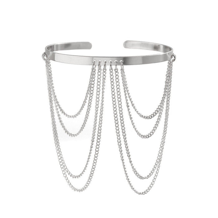 Wholesale Simple and versatile street style tassel chain arm bracelet, personalized metal bracelet