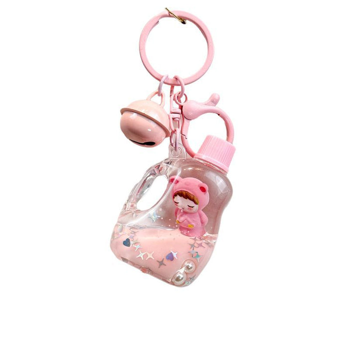 Wholesale Bear keychain student backpack pendant ornament milk pink doll cute