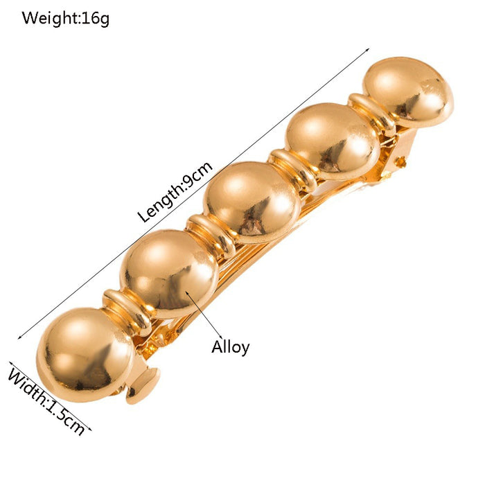 Wholesale geometric smooth metal spring clip all-match temperament hair clip