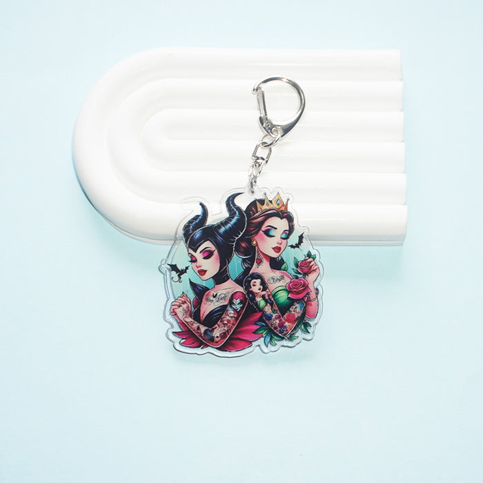 Wholesale Dark Princess Acrylic Keychain Cartoon Series Backpack Pendant