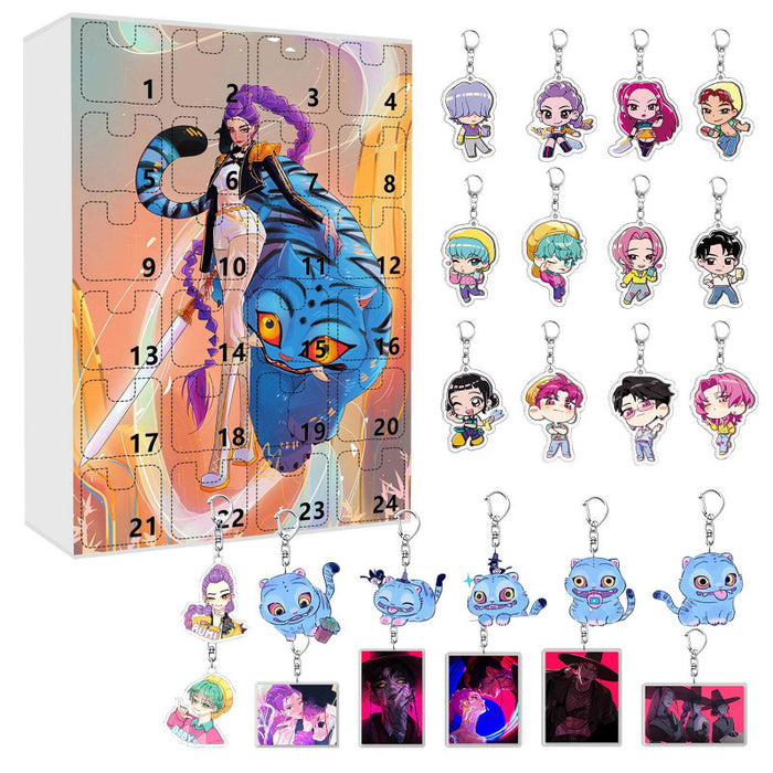 Wholesale KPOP Christmas Countdown Calendar Blind Box Backpack Keychain Acrylic Ornament Gift Box