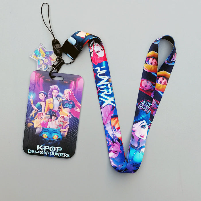 Wholesale Cartoon Lanyard Keychain Card Holder K-Pop