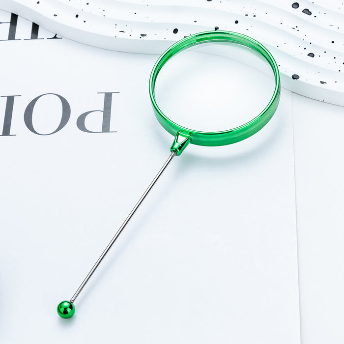 Wholesale DIY beaded magnifying glass for elderly people to read plastic magnifying glass for students to play with