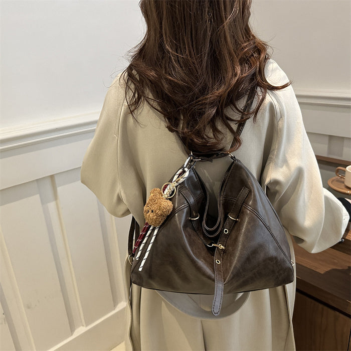 Wholesale Retro large capacity backpack, new personalized and fashionable style, single shoulder crossbody bag, tote bag