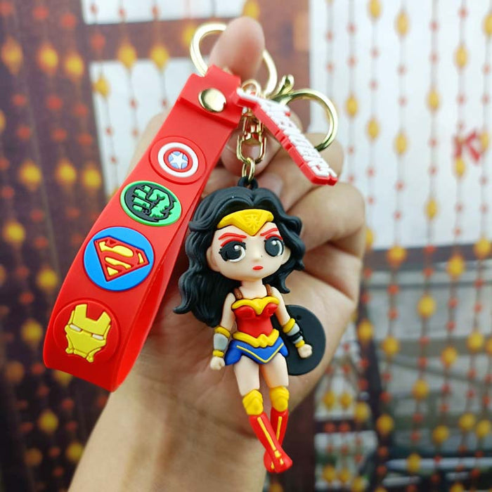 Wholesale Superhero Ugly Harley Quinn Key Chain Student Couple Doll Key Pendant Bag Pendant Key Chain JDC-KC-YYi016