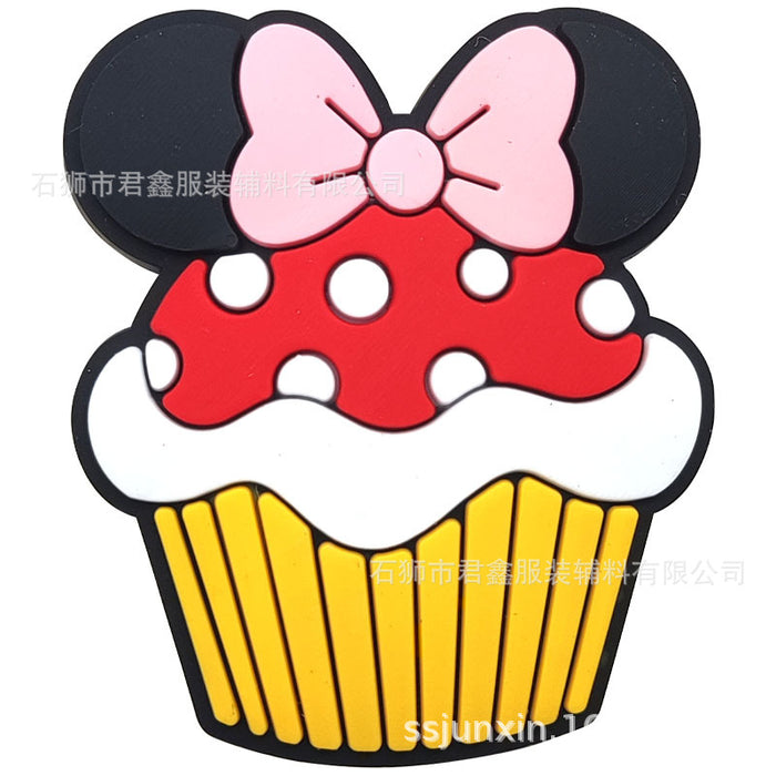 Wholesale 50pcs Buckle  Pvc Soft Glue DIY Accessories Shoes Charms