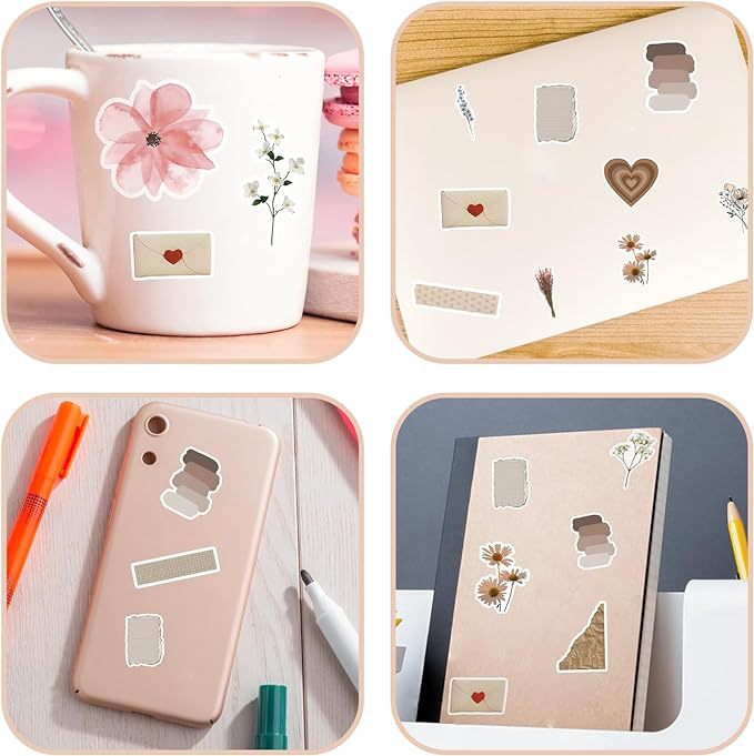 Wholesale 120pcs Vintage stickers waterproof scrapbook aesthetic stickers water bottle brochure stickers