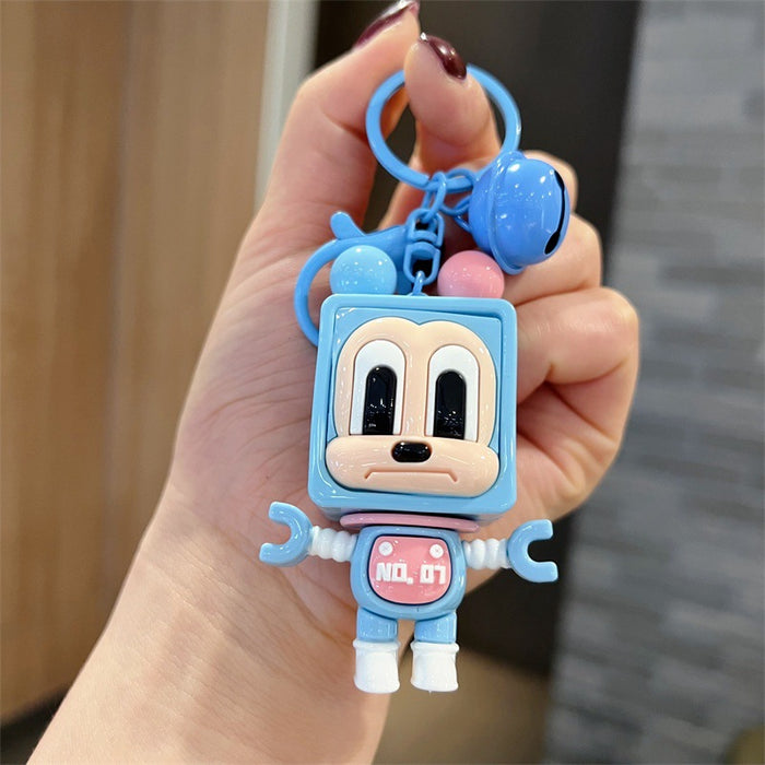 Wholesale 5 PCS Cute PVC blocky keychains for men and women