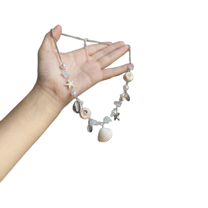 Wholesale Shell Starfish Pearl Necklace Women's Clavicle Chain Accessories